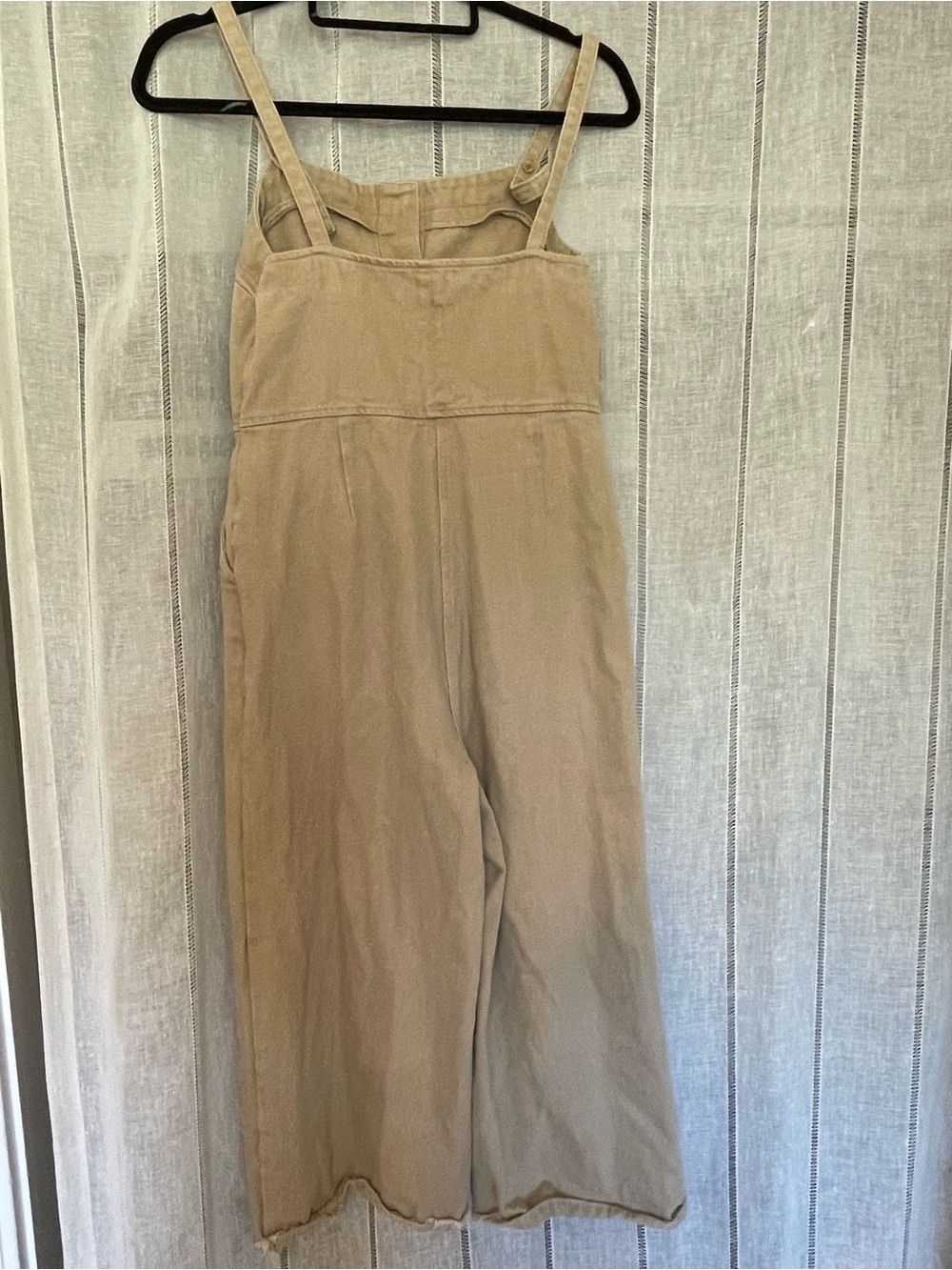 Wishlist Tan Button-Front Wide-Leg Jumpsuit - Picture 2 of 3